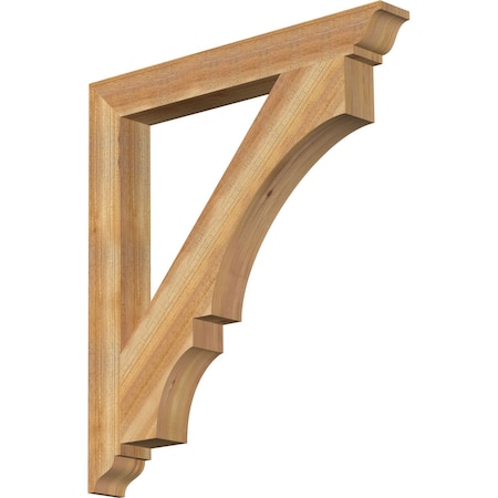 Ekena Millwork Balboa Traditional Rough Sawn Bracket, Western Red Cedar, 4"W x 34"D x 38"H BKT04X34X38BOA01RWR